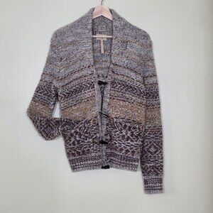 Wilfred Free Cardigan Women S Multi Marled Chunky Knit Wool Blend Buttons Pocket